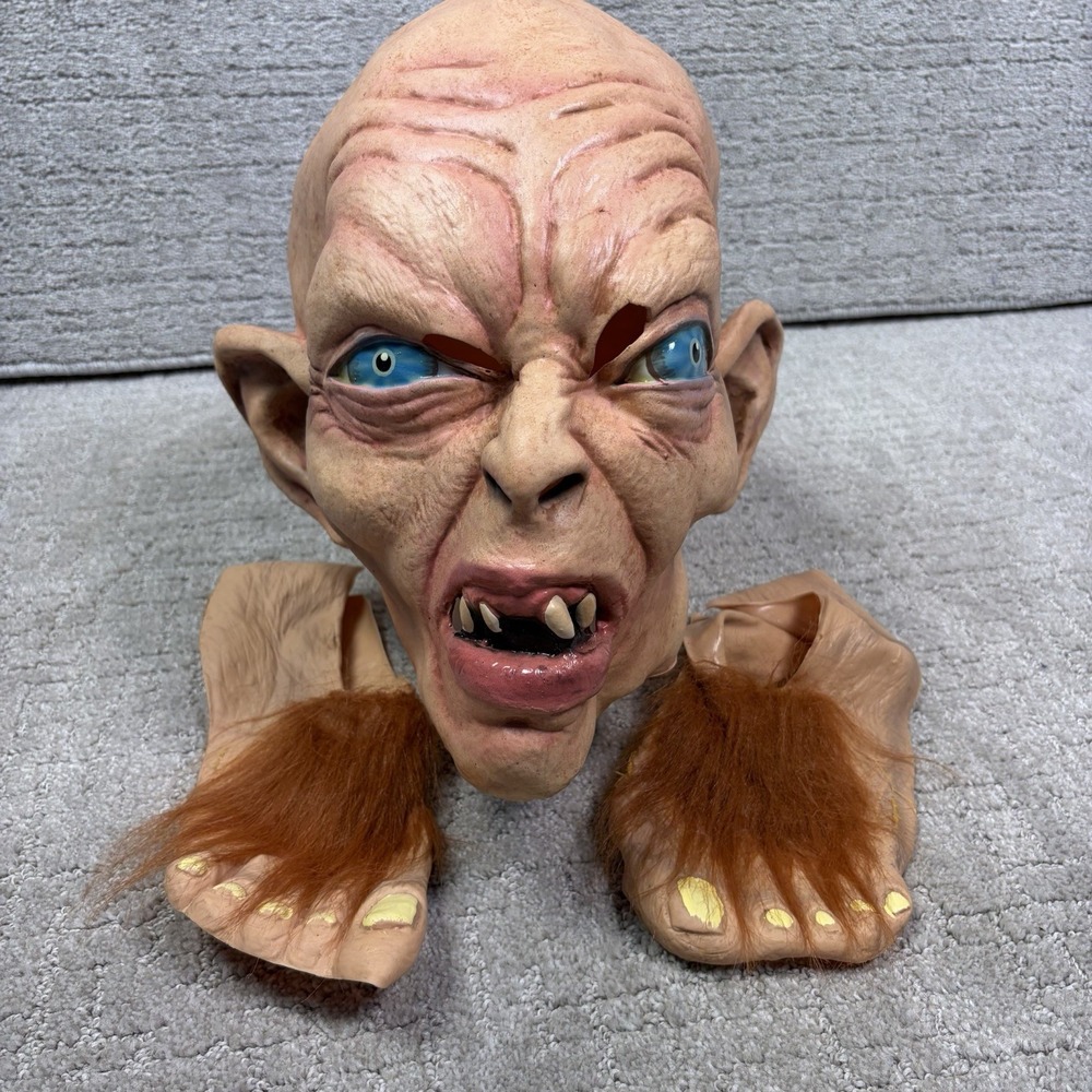 VTG 2002 Mask Illusions Gollum Smeagol Latex Mask & Feet Set Lord Of The Rings